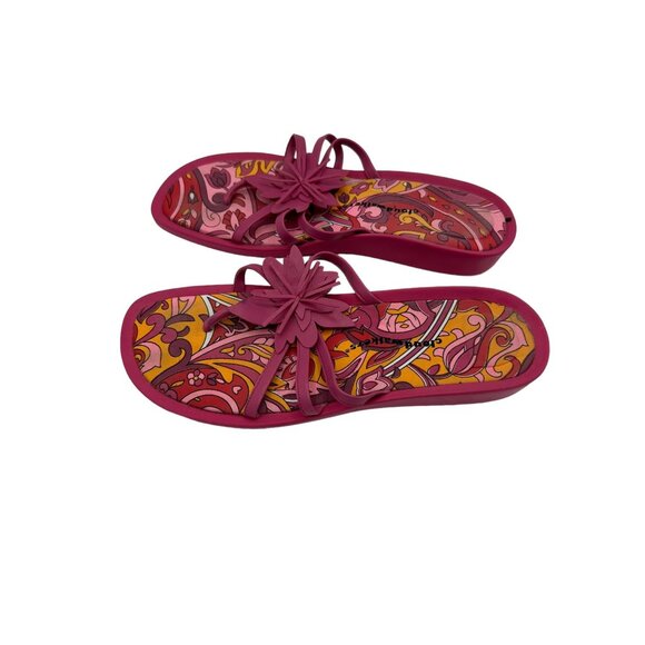 Cloudwalkers Pink Sandals Floral 11W Coquette Girly Strappy Clove 8403 - Picture 3 of 5